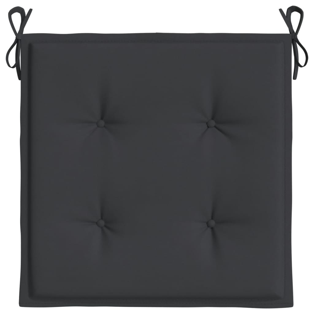 Jastuci za vrtne stolice 6 kom crni 50x50x4 cm tkanina Oxford