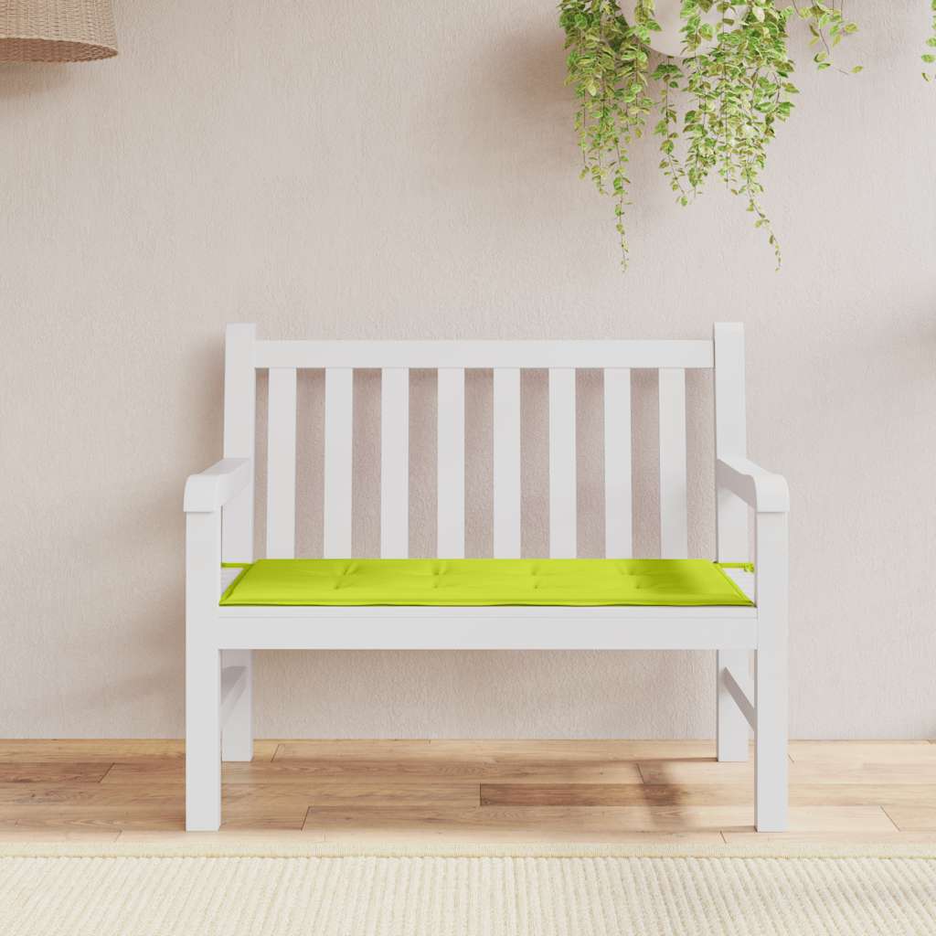 Jastuk za vrtnu klupu jarkozeleni 120x50x4 cm od tkanine Oxford