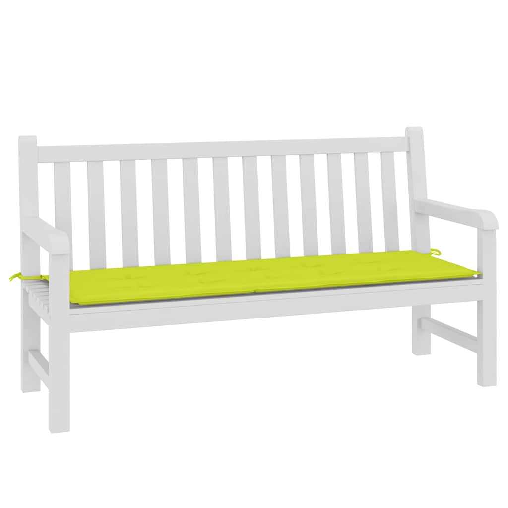 Jastuk za vrtnu klupu jarkozeleni 150x50x3 cm od tkanine Oxford