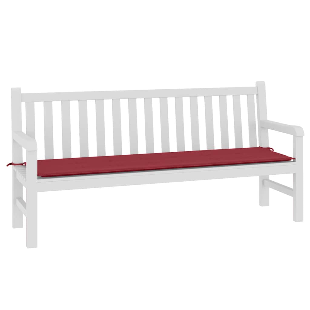 Jastuk za vrtnu klupu boja vina 180 x 50 x 3 cm tkanina Oxford