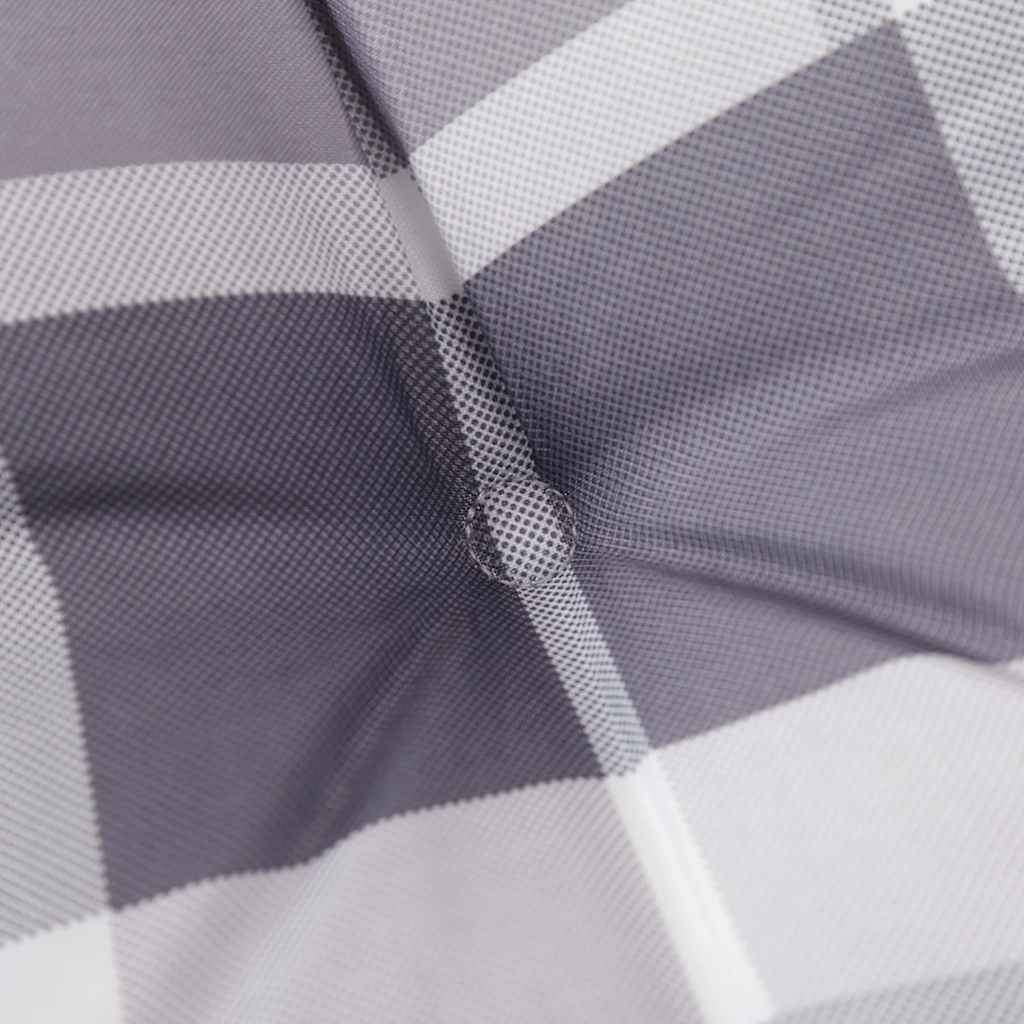 Jastuk za vrtnu klupu sivi karirani 200x50x4 cm tkanina Oxford