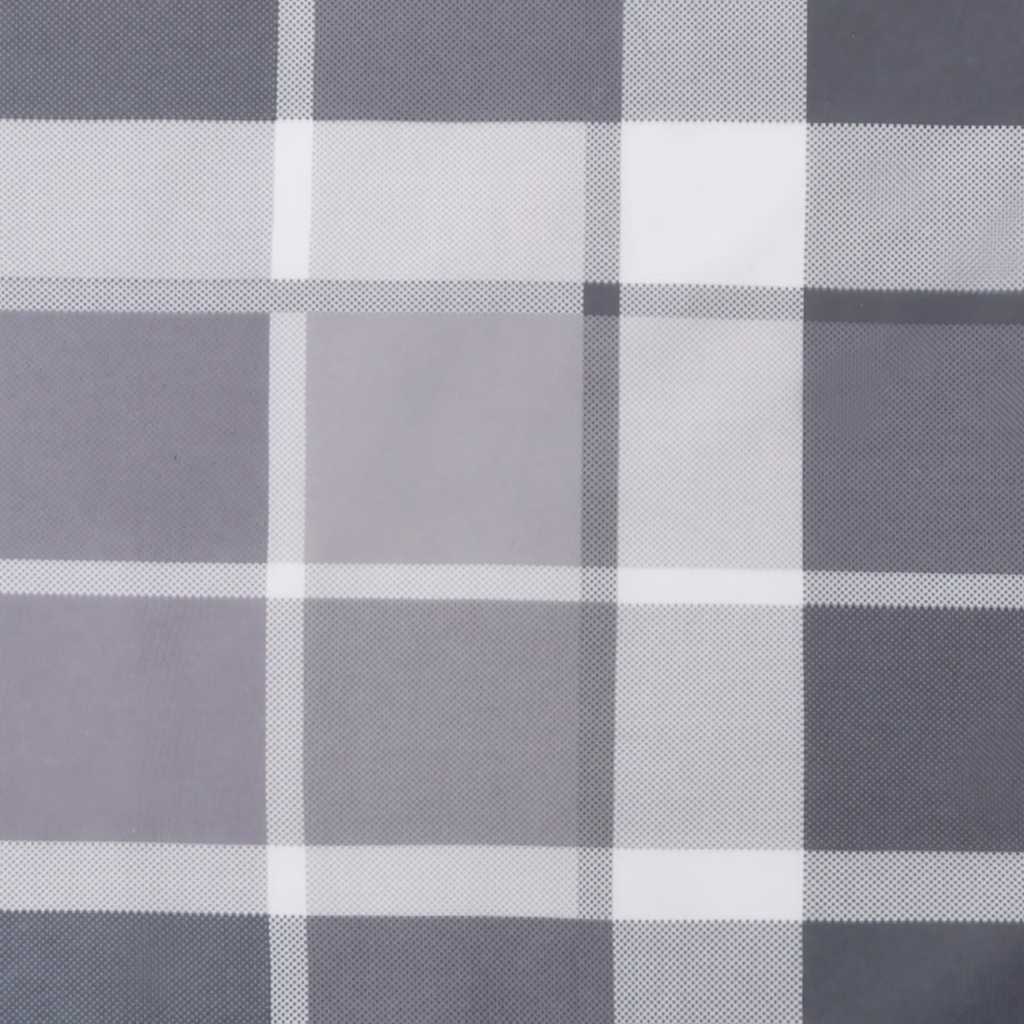Jastuk za vrtnu klupu sivi karirani 200x50x4 cm tkanina Oxford
