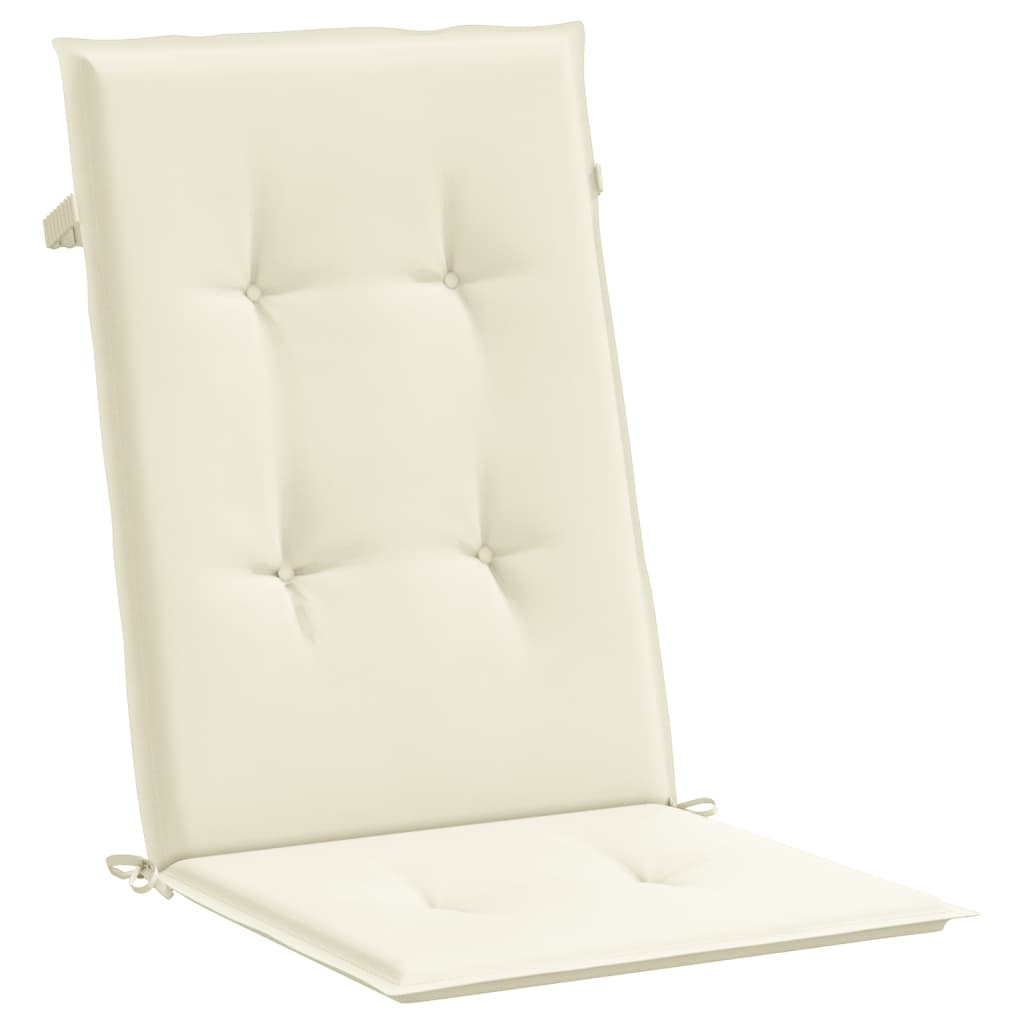 Jastuci za vrtne stolice 6 kom krem 120 x 50 x 3 cm od tkanine