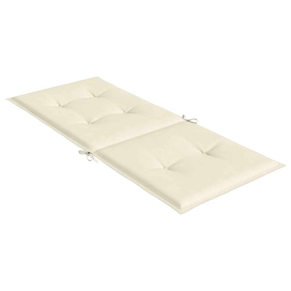 Jastuci za vrtne stolice 6 kom krem 120 x 50 x 3 cm od tkanine