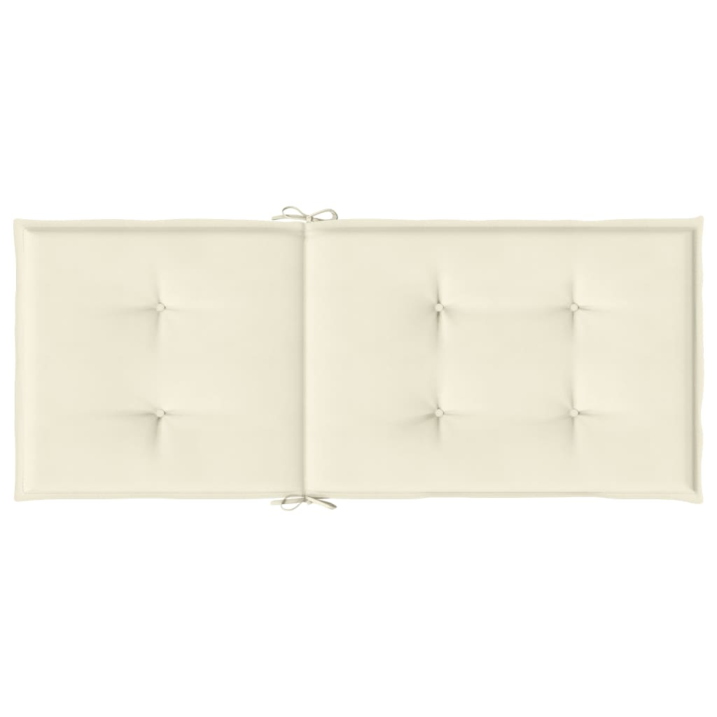Jastuci za vrtne stolice 6 kom krem 120 x 50 x 3 cm od tkanine