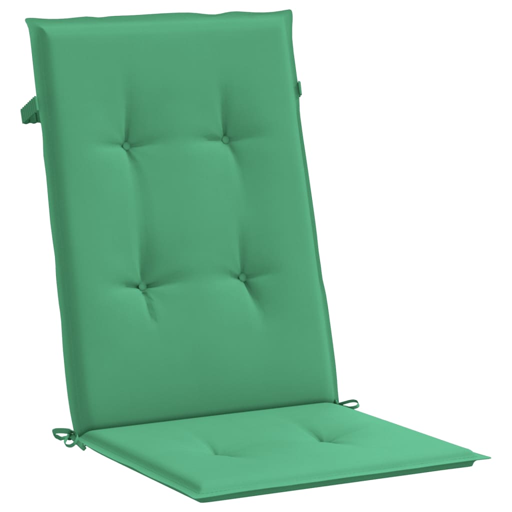Jastuci za vrtne stolice 6 kom zeleni 120x50x3 cm od tkanine
