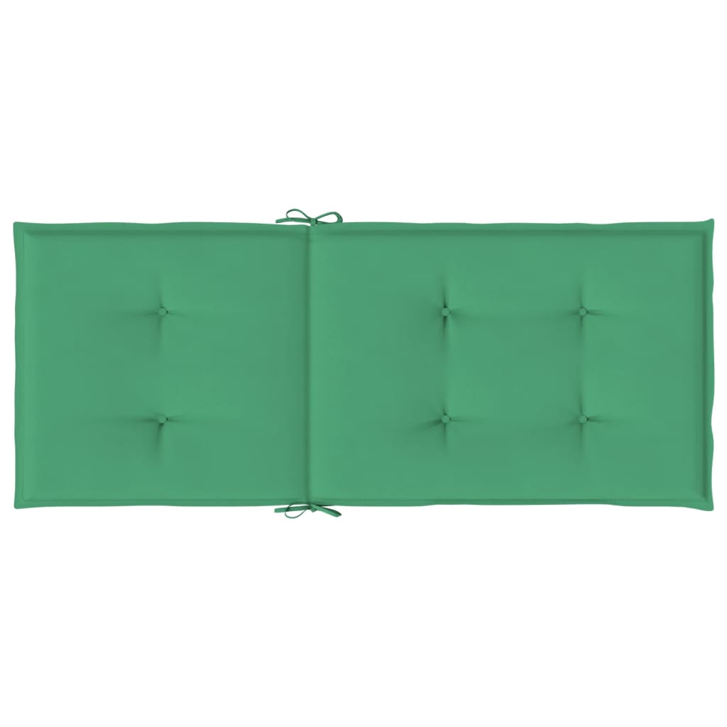 Jastuci za vrtne stolice 6 kom zeleni 120x50x3 cm od tkanine