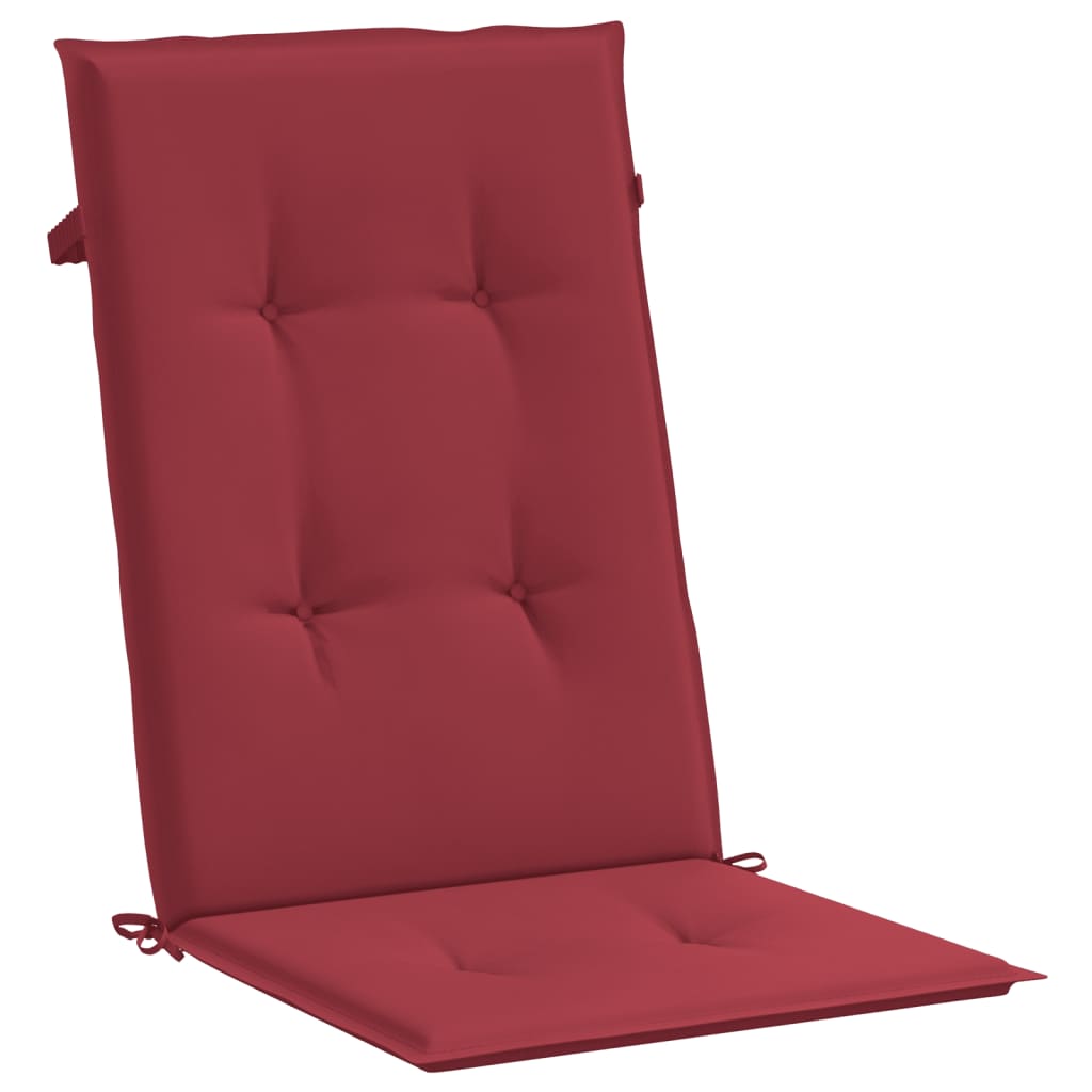 Jastuci za vrtne stolice 6 kom boja vina 120x50x3 cm od tkanine