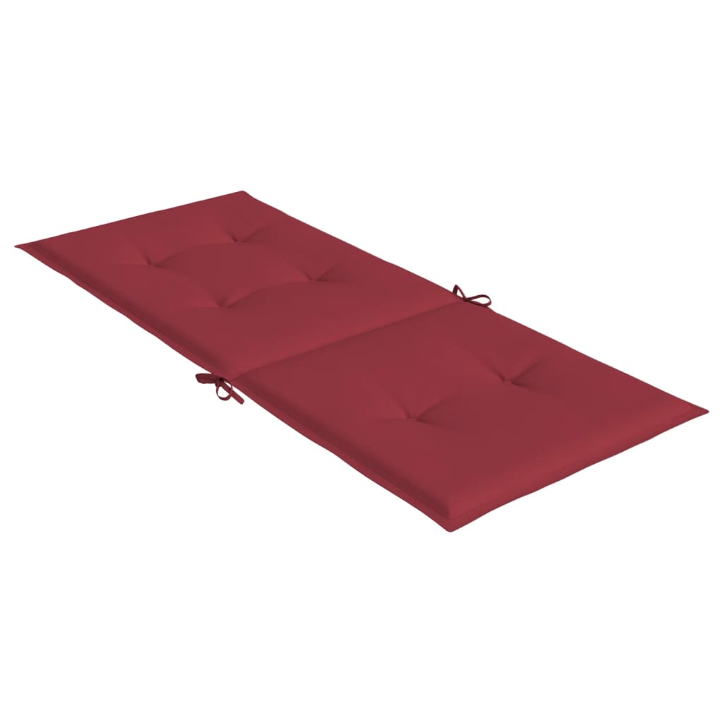 Jastuci za vrtne stolice 6 kom boja vina 120x50x3 cm od tkanine