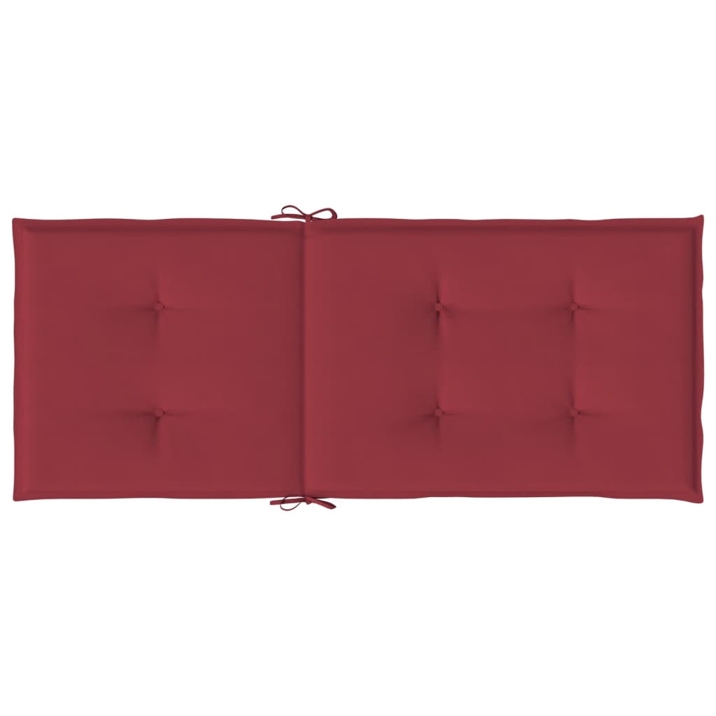 Jastuci za vrtne stolice 6 kom boja vina 120x50x3 cm od tkanine
