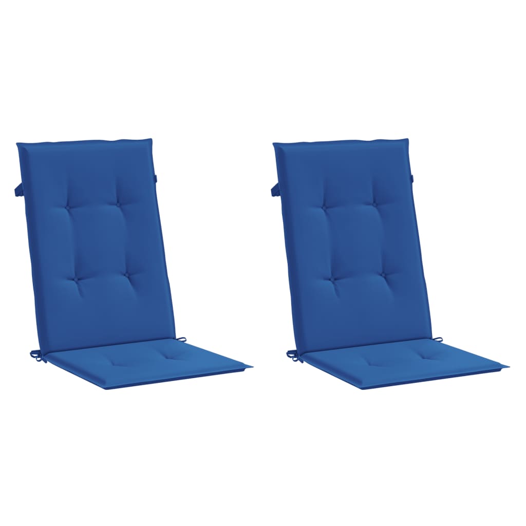 Jastuci za vrtne stolice 2 kom plavi 120 x 50 x 3 cm od tkanine