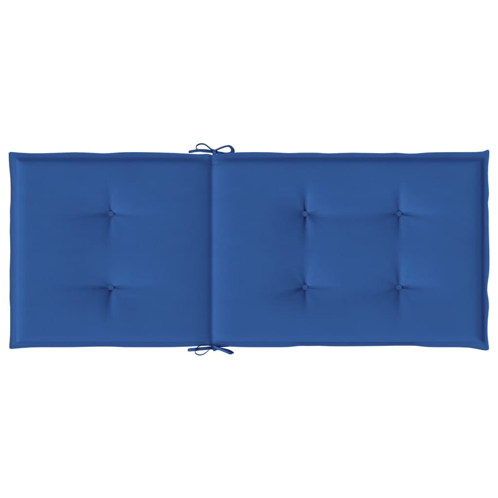 Jastuci za vrtne stolice 2 kom plavi 120 x 50 x 3 cm od tkanine