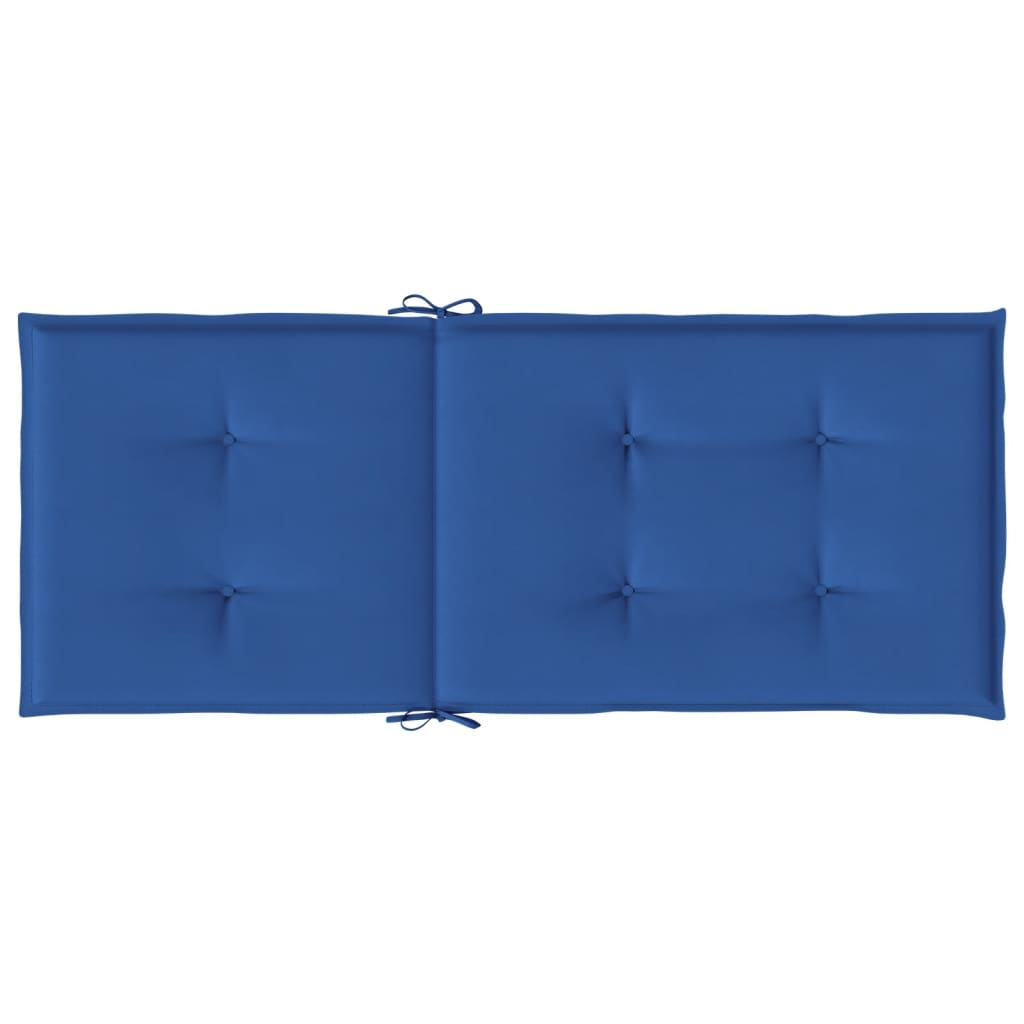 Jastuci za vrtne stolice 6 kom plavi 120 x 50 x 3 cm od tkanine