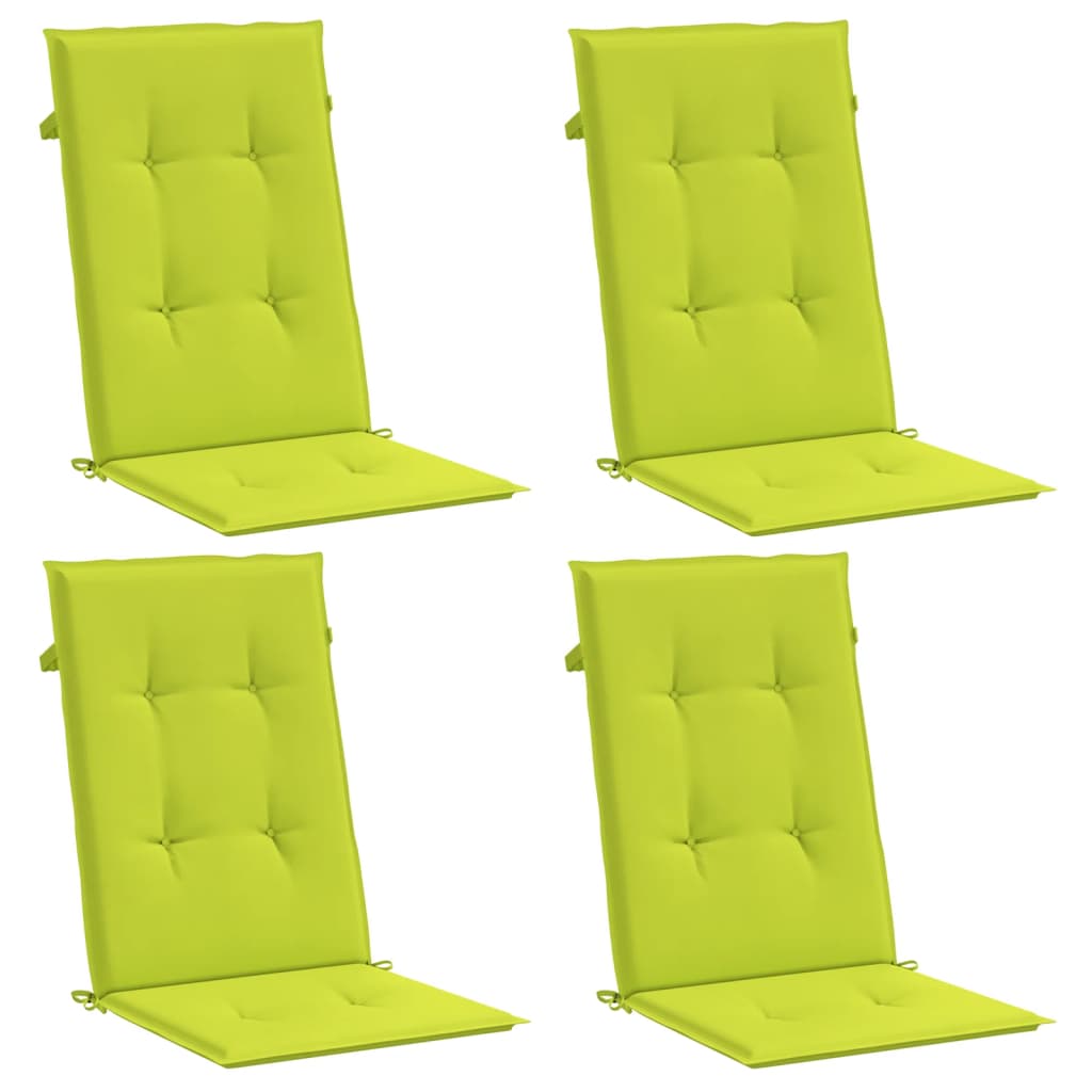 Jastuci za vrtne stolice 4 kom svjetlozeleni 120x50x3cm tkanina