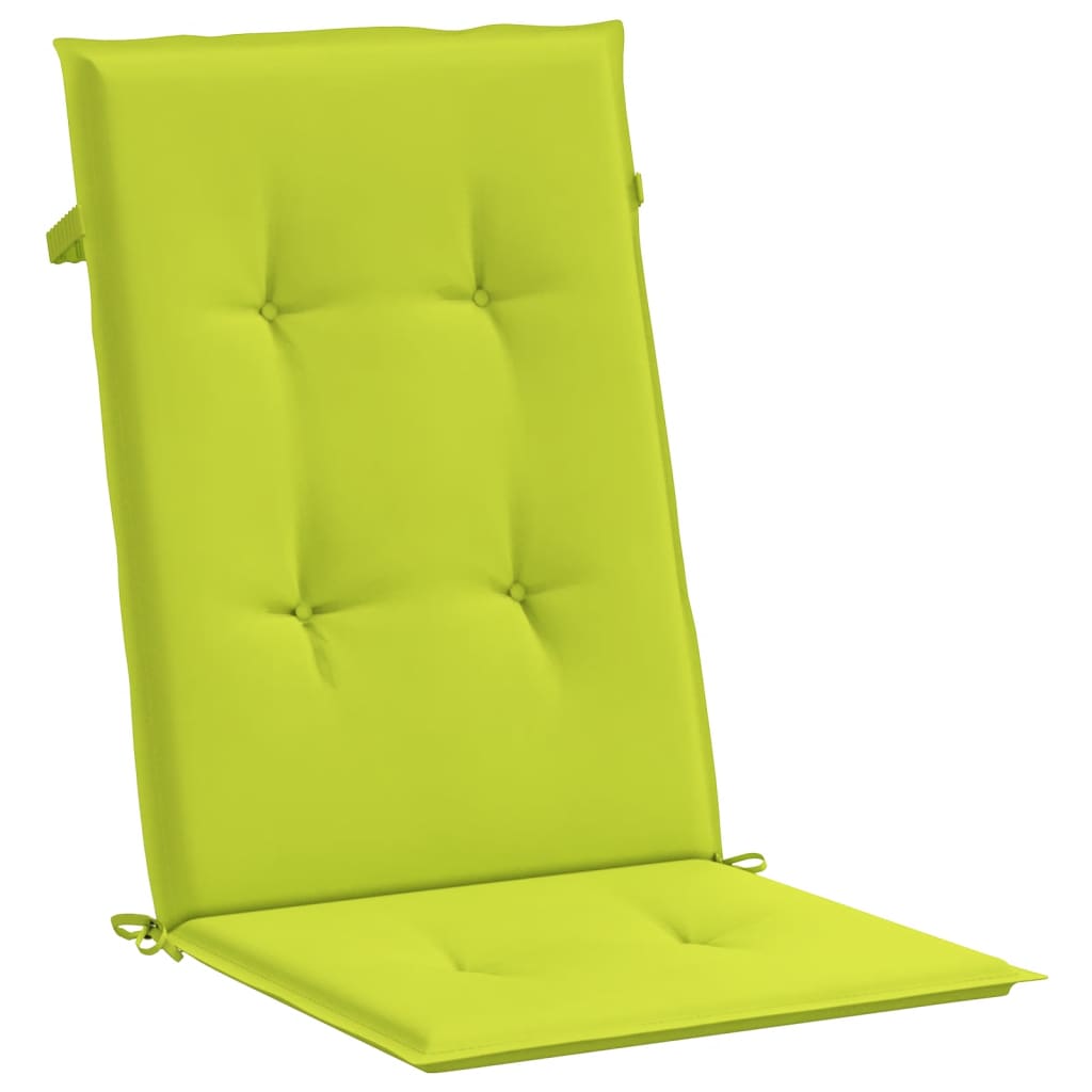 Jastuci za vrtne stolice 4 kom svjetlozeleni 120x50x3cm tkanina