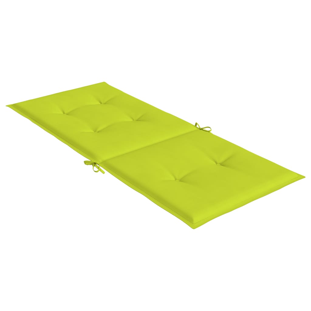 Jastuci za vrtne stolice 4 kom svjetlozeleni 120x50x3cm tkanina