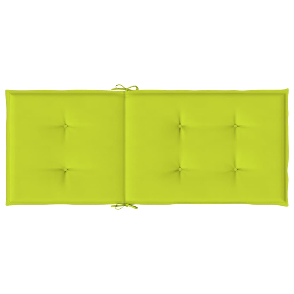 Jastuci za vrtne stolice 4 kom svjetlozeleni 120x50x3cm tkanina