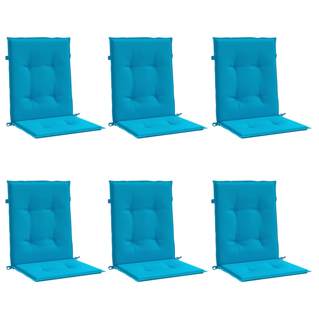 Jastuci za vrtne stolice 6 kom plavi 100 x 50 x 3 cm od tkanine