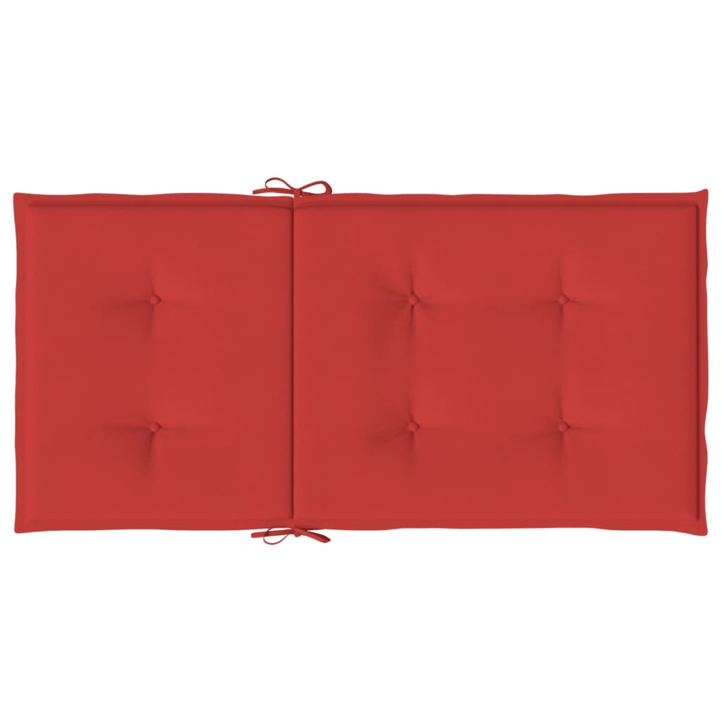 Jastuci za vrtne stolice 6 kom crveni 100x50x3 cm od tkanine