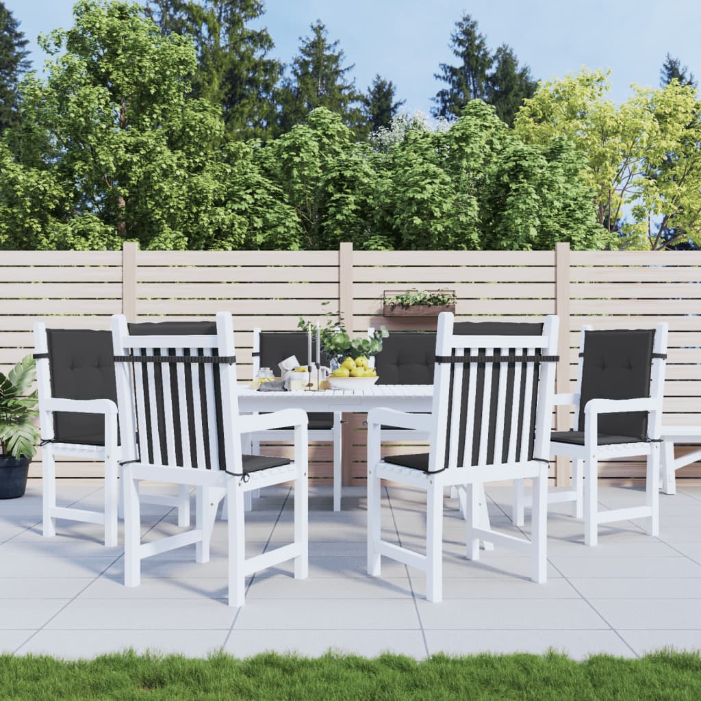 Jastuci za vrtne stolice 6 kom crni 100 x 50 x 3 cm od tkanine
