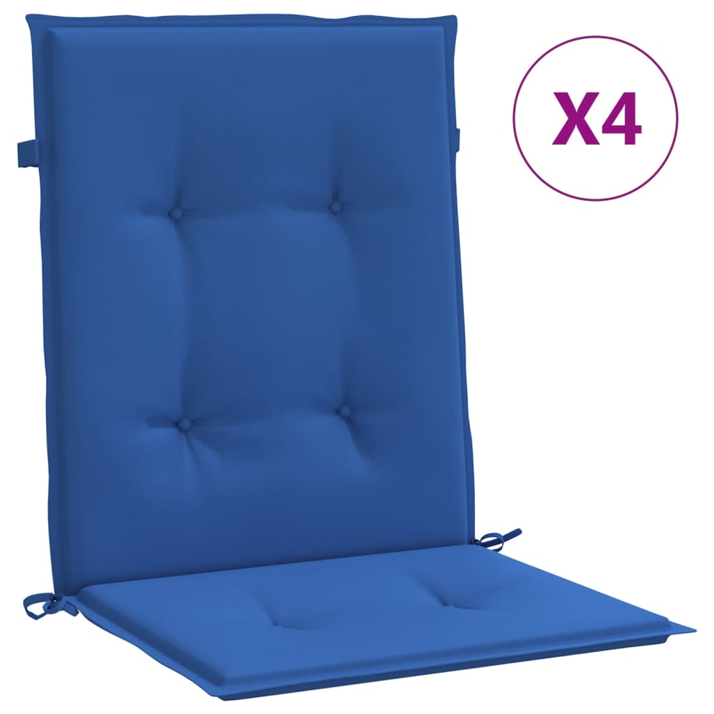 Jastuci za vrtne stolice 4 kom plavi 100 x 50 x 3 cm od tkanine