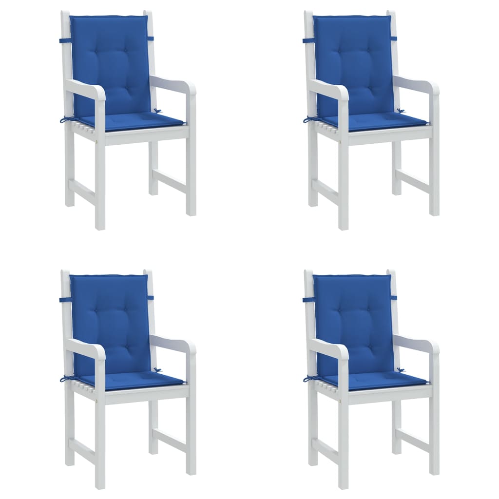 Jastuci za vrtne stolice 4 kom plavi 100 x 50 x 3 cm od tkanine