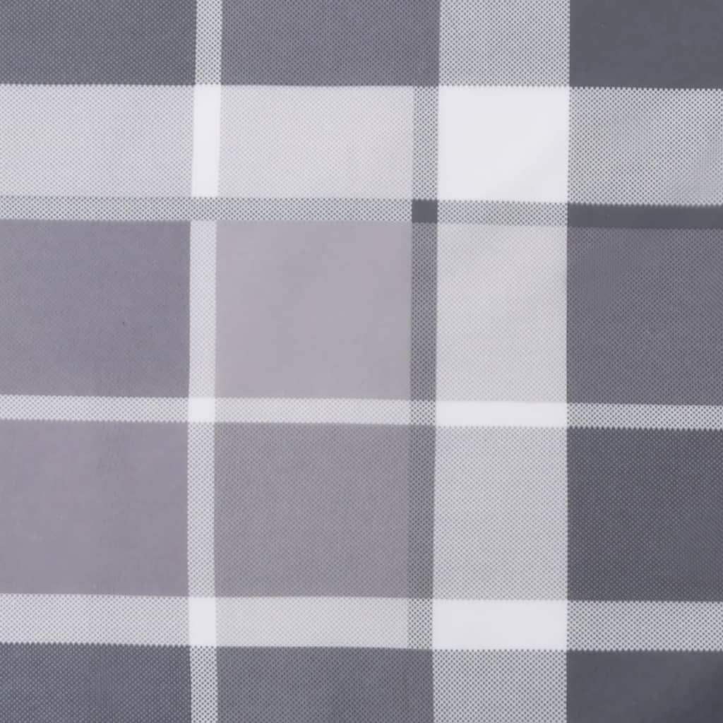 Jastuci za vrtne stolice 4 kom sivi karirani 100x50x3cm tkanine