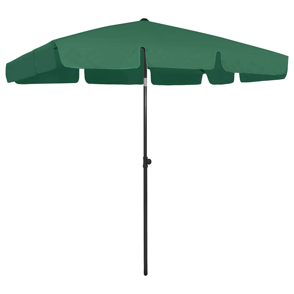 Suncobran za plažu zeleni 200 x 125 cm