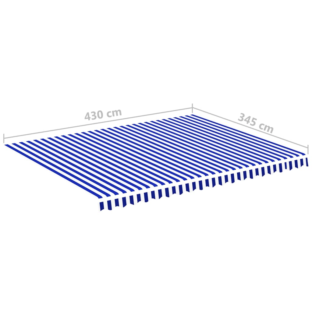 Zamjenska tkanina za tendu plavo-bijela 4,5 x 3,5 m