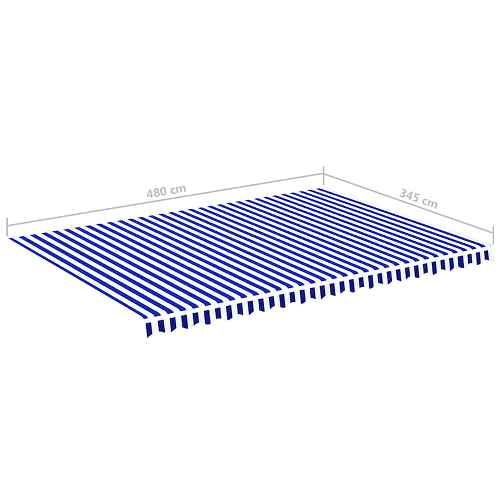 Zamjenska tkanina za tendu plavo-bijela 5 x 3,5 m