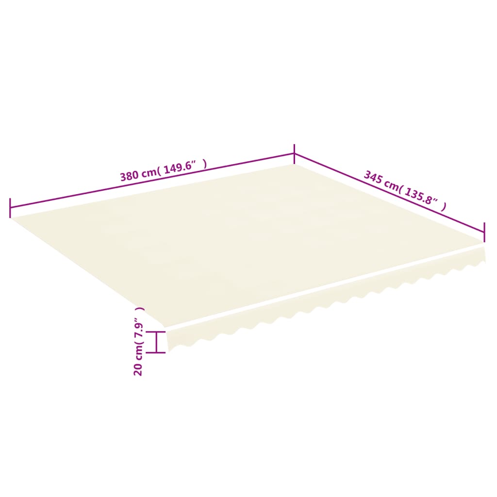 Zamjenska tkanina za tendu krem 4 x 3,5 m