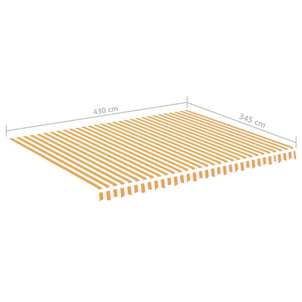 Zamjenska tkanina za tendu žuto-bijela 4,5 x 3,5 m