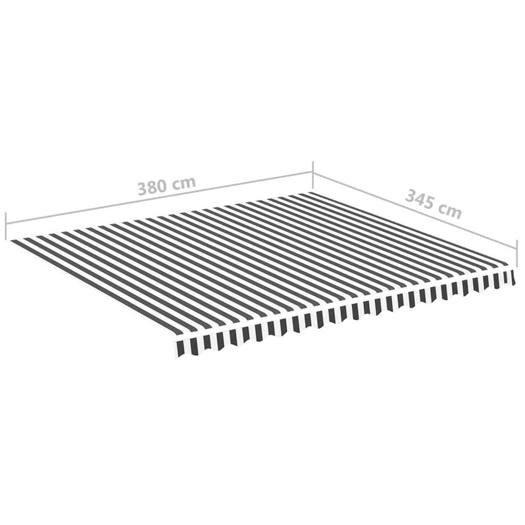 Zamjenska tkanina za tendu antracit-bijela 4 x 3,5 m