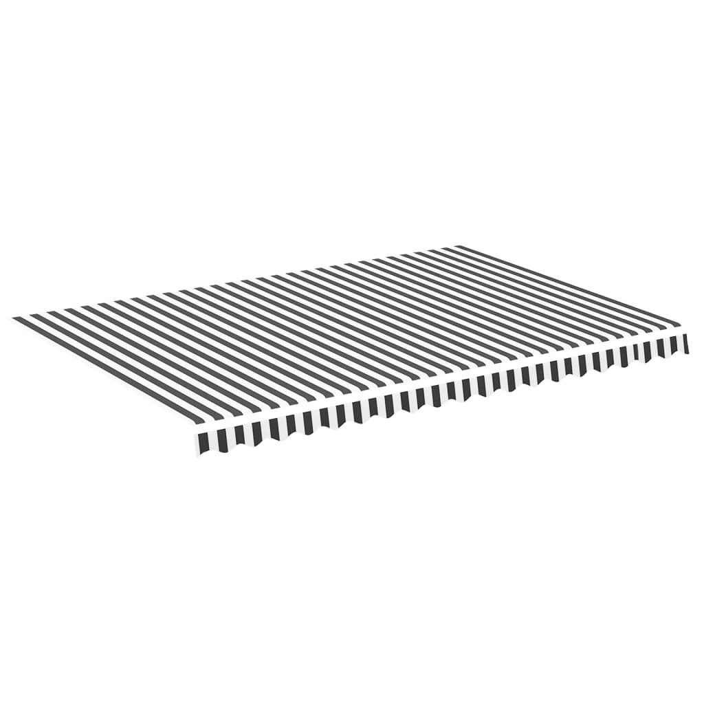Zamjenska tkanina za tendu antracit-bijela 4,5 x 3 m
