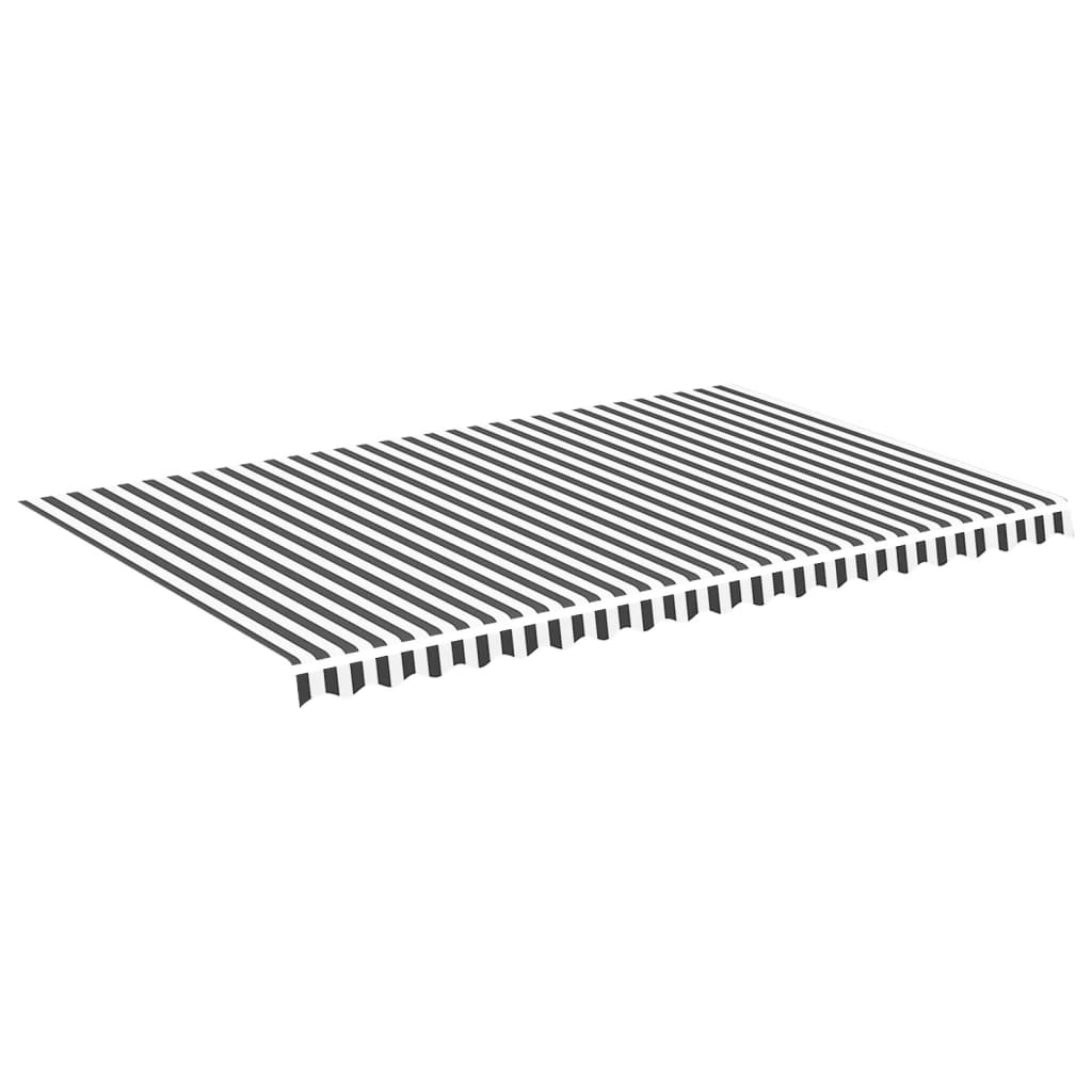 Zamjenska tkanina za tendu antracit-bijela 5 x 3 m