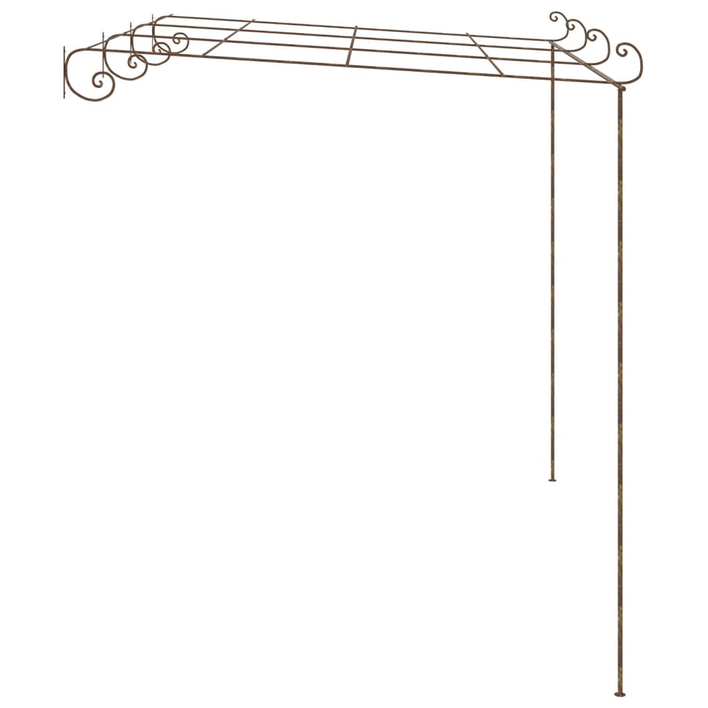 Vrtna pergola antikna smeđa 4 x 3 x 2,5 m željezna