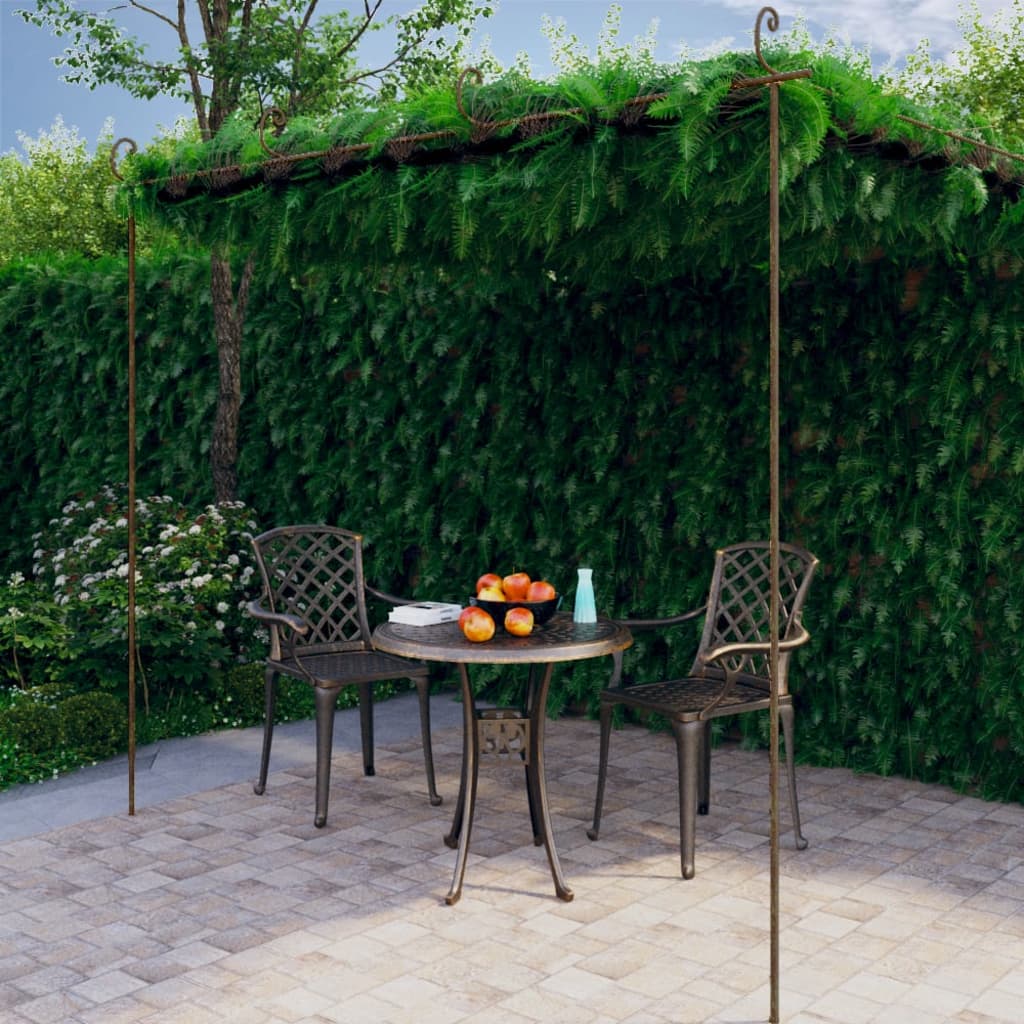 Vrtna pergola antikna smeđa 4 x 3 x 2,5 m željezna