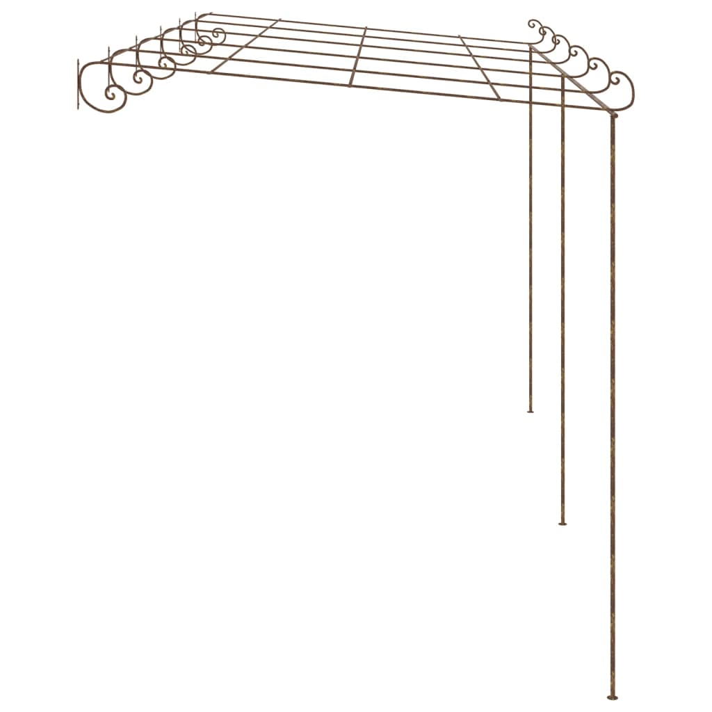 Vrtna pergola antikna smeđa 6 x 3 x 2,5 m željezna