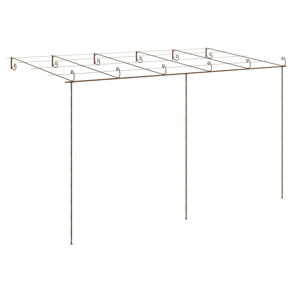 Vrtna pergola antikna smeđa 6 x 3 x 2,5 m željezna