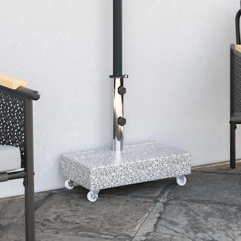 Postolje za suncobran svjetlosivo 45 x 25 x 8,3 cm granitno