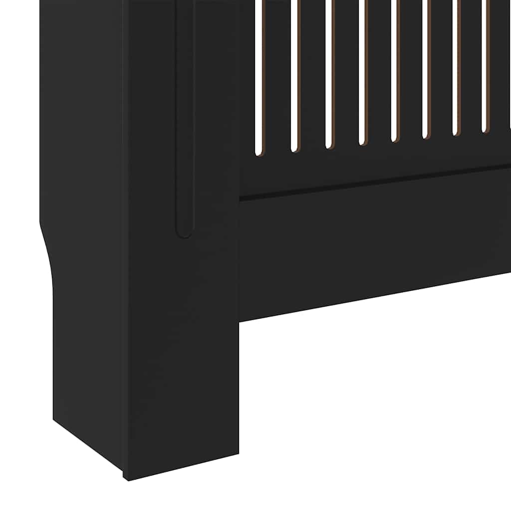 Pokrov za radijator konstruirano drvo crni 205 cm