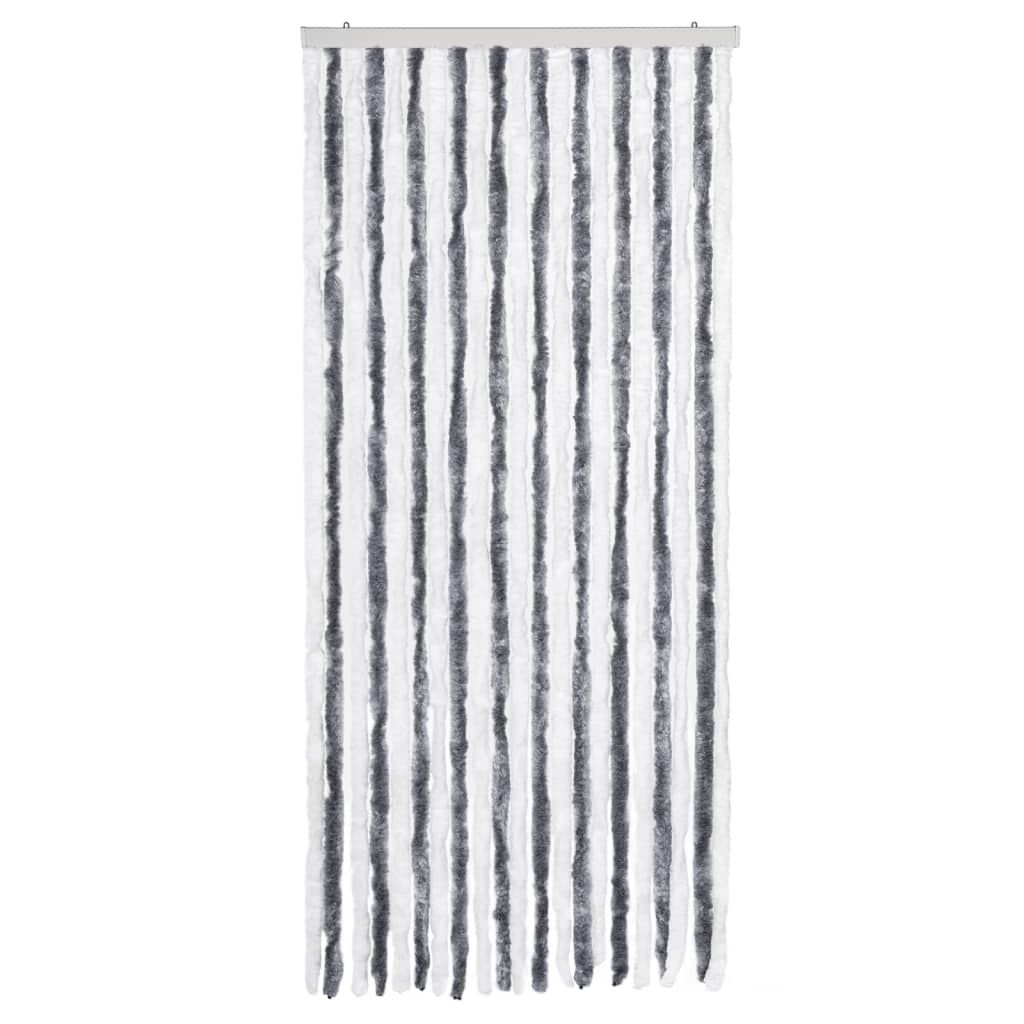 Zastor protiv insekata sivo-bijeli 90 x 200 cm šenil