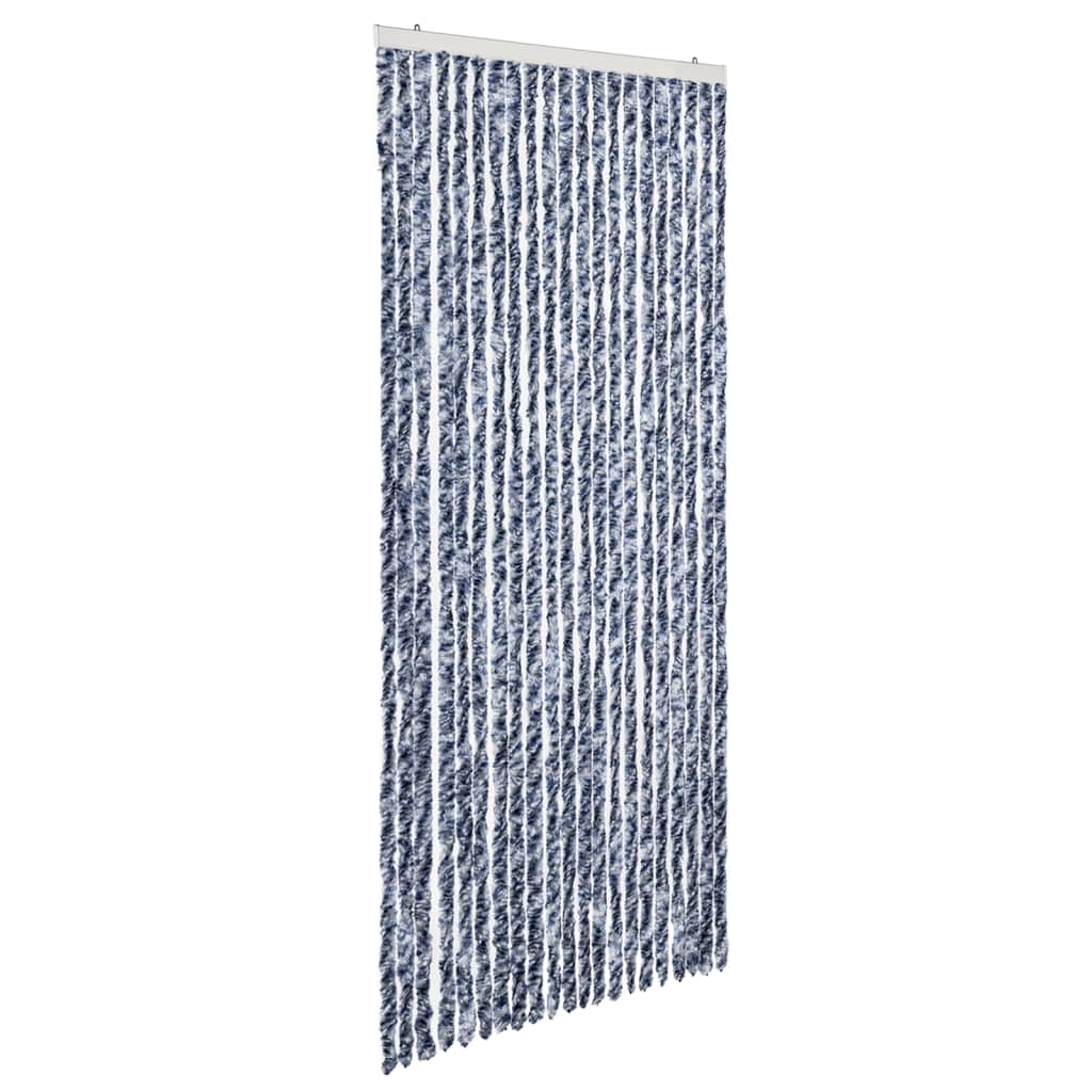 Zastor protiv insekata plavo-bijeli 90 x 200 cm šenil