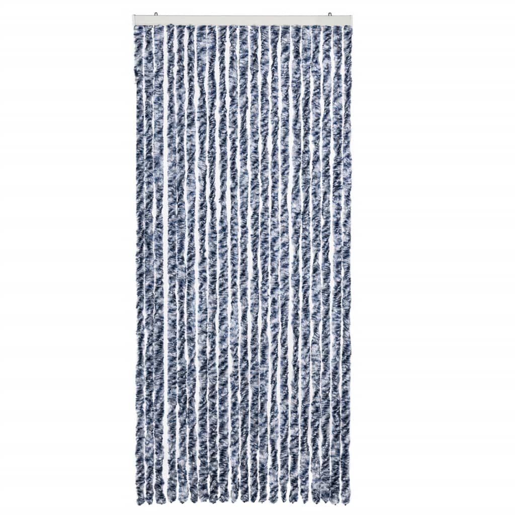 Zastor protiv insekata plavo-bijeli 90 x 200 cm šenil