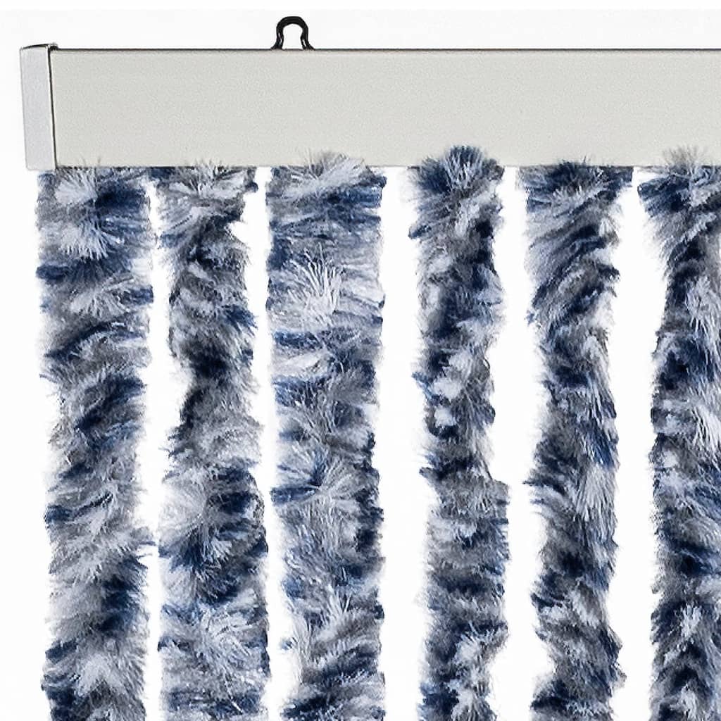 Zastor protiv insekata plavo-bijeli 90 x 200 cm šenil