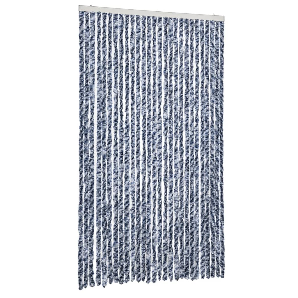 Zastor protiv insekata plavo-bijeli 118 x 220 cm šenil