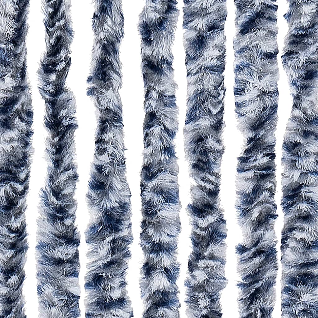 Zastor protiv insekata plavo-bijeli 118 x 220 cm šenil