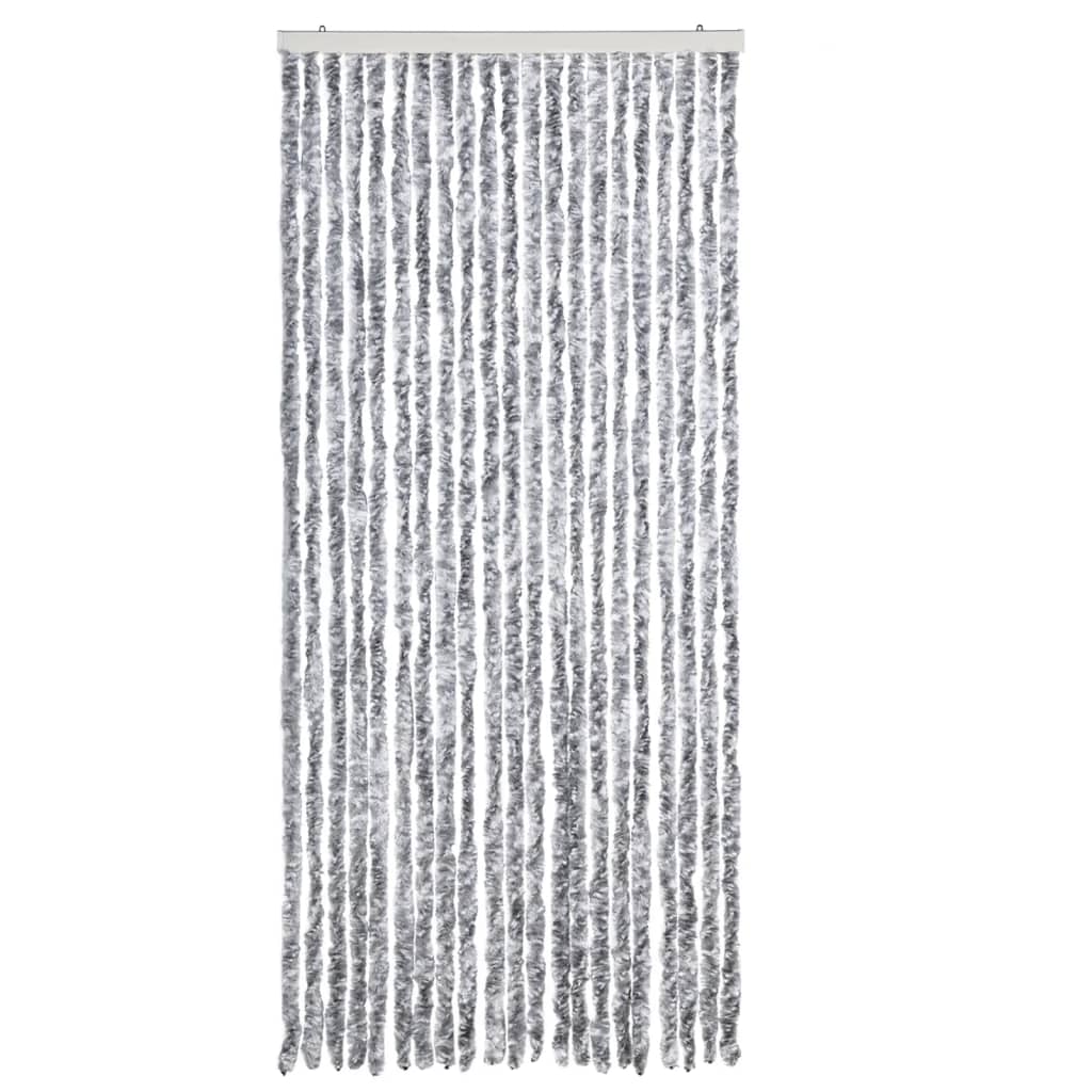 Zastor protiv insekata bijelo-sivi 90 x 200 cm šenil