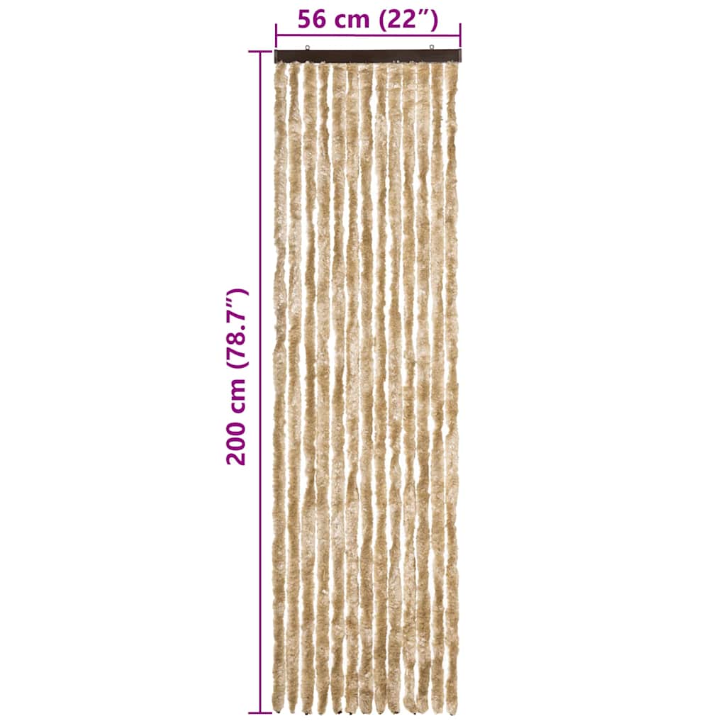 Zastor protiv insekata bež 56 x 200 cm šenil