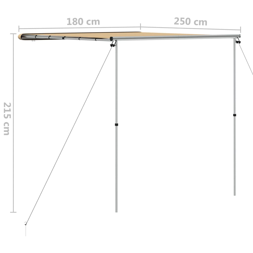 Tenda za kamp-prikolicu i karavan 1,8 x 2,5 x 2,15 m bež
